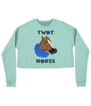Load image into Gallery viewer, September Rose Ladies Cropped Sweatshirt ‘Tw*t Horse’