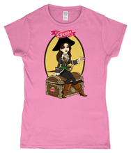 Load image into Gallery viewer, ESP4HIM &#39;Coffee Hoarding Pirate&#39; Ladies Softstyle Fitted T-Shirt
