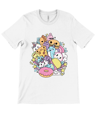 Load image into Gallery viewer, Kawaii Fast Food Friends Crew Neck T-Shirt