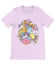Load image into Gallery viewer, Kawaii Fast Food Friends Crew Neck T-Shirt