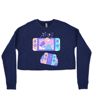 Load image into Gallery viewer, Kawaii Console Ladies Cropped Sweatshirt