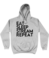 Load image into Gallery viewer, 'Eat Sleep Stream Repeat' College Hoodie