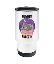 Load image into Gallery viewer, Pixie Cake Face 'Always Snoozin' Travel Mug