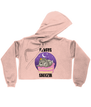 Load image into Gallery viewer, Pixie Cake Face 'Always Snoozin' Ladies Cropped Hoodie