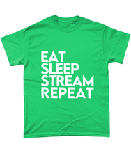 Load image into Gallery viewer, 'Eat Sleep Stream Repeat' T-Shirt