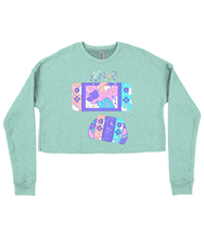 Load image into Gallery viewer, Kawaii Console Ladies Cropped Sweatshirt