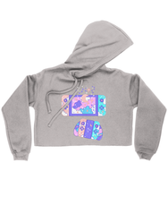 Load image into Gallery viewer, Kawaii Console Ladies Cropped Hoodie
