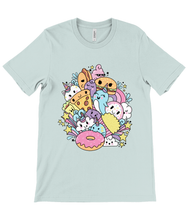 Load image into Gallery viewer, Kawaii Fast Food Friends Crew Neck T-Shirt