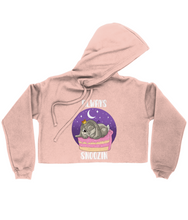 Load image into Gallery viewer, Pixie Cake Face 'Always Snoozin' Ladies Cropped Hoodie