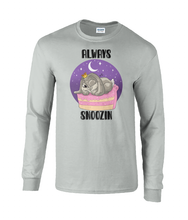 Load image into Gallery viewer, Pixie Cake Face 'Always Snoozin' Long Sleeve T-Shirt