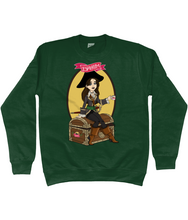 Load image into Gallery viewer, ESP4HIM 'Coffee Hoarding Pirate' Sweatshirt