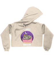 Load image into Gallery viewer, Pixie Cake Face 'Always Snoozin' Ladies Cropped Hoodie