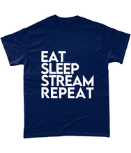 Load image into Gallery viewer, 'Eat Sleep Stream Repeat' T-Shirt