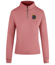 Load image into Gallery viewer, The King D42 Sophomore ¼ Zip Embroidered Cropped Sweatshirt