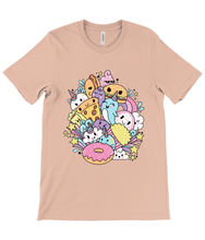 Load image into Gallery viewer, Kawaii Fast Food Friends Crew Neck T-Shirt