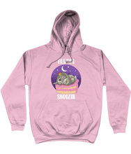 Load image into Gallery viewer, Pixie Cake Face 'Always Snoozin' College Hoodie