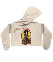 Load image into Gallery viewer, ESP4HIM 'Coffee Hoarding Pirate' Ladies Cropped Hoodie