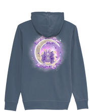 Load image into Gallery viewer, Crescent Moon Kitsune Zip Connector Hoodie
