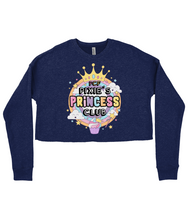 Load image into Gallery viewer, Pixie Cake Face 'Princess Club' Ladies Cropped Sweatshirt