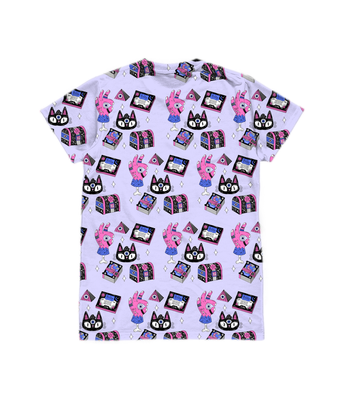 Cosmic Kitty Print T-Shirt