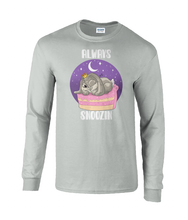 Load image into Gallery viewer, Pixie Cake Face 'Always Snoozin' Long Sleeve T-Shirt