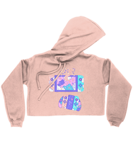 Load image into Gallery viewer, Kawaii Console Ladies Cropped Hoodie
