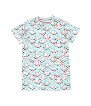 Load image into Gallery viewer, Sleepy Study Kitty Print T-Shirt