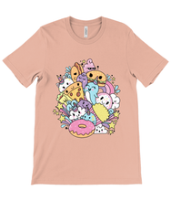 Load image into Gallery viewer, Kawaii Fast Food Friends Crew Neck T-Shirt
