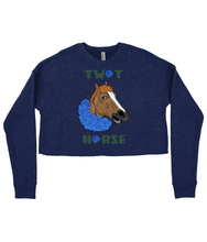Load image into Gallery viewer, September Rose Ladies Cropped Sweatshirt ‘Tw*t Horse’