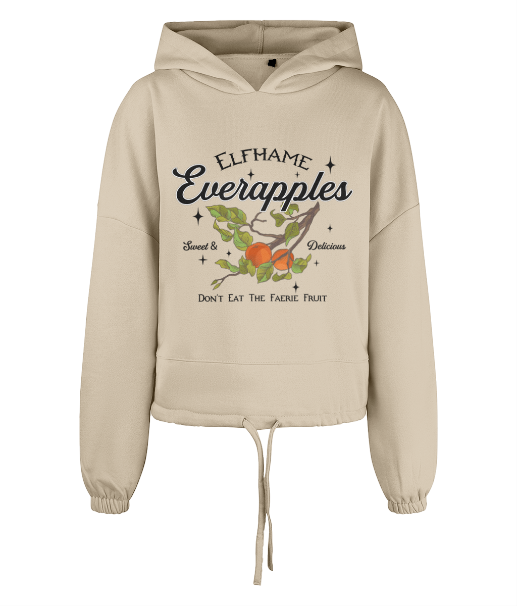 Elfhame Everapples 'Folk Of Air' Inspired Women's Oversized Cropped Hoodie