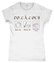 Load image into Gallery viewer, Potatoes LOTR Inspired Ladies Fitted T-Shirt
