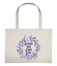 Load image into Gallery viewer, Books And Fairy Wine Shopping Bag
