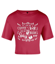 Load image into Gallery viewer, Coffee Icey &amp; Books Spicy Women&#39;s Crop Top
