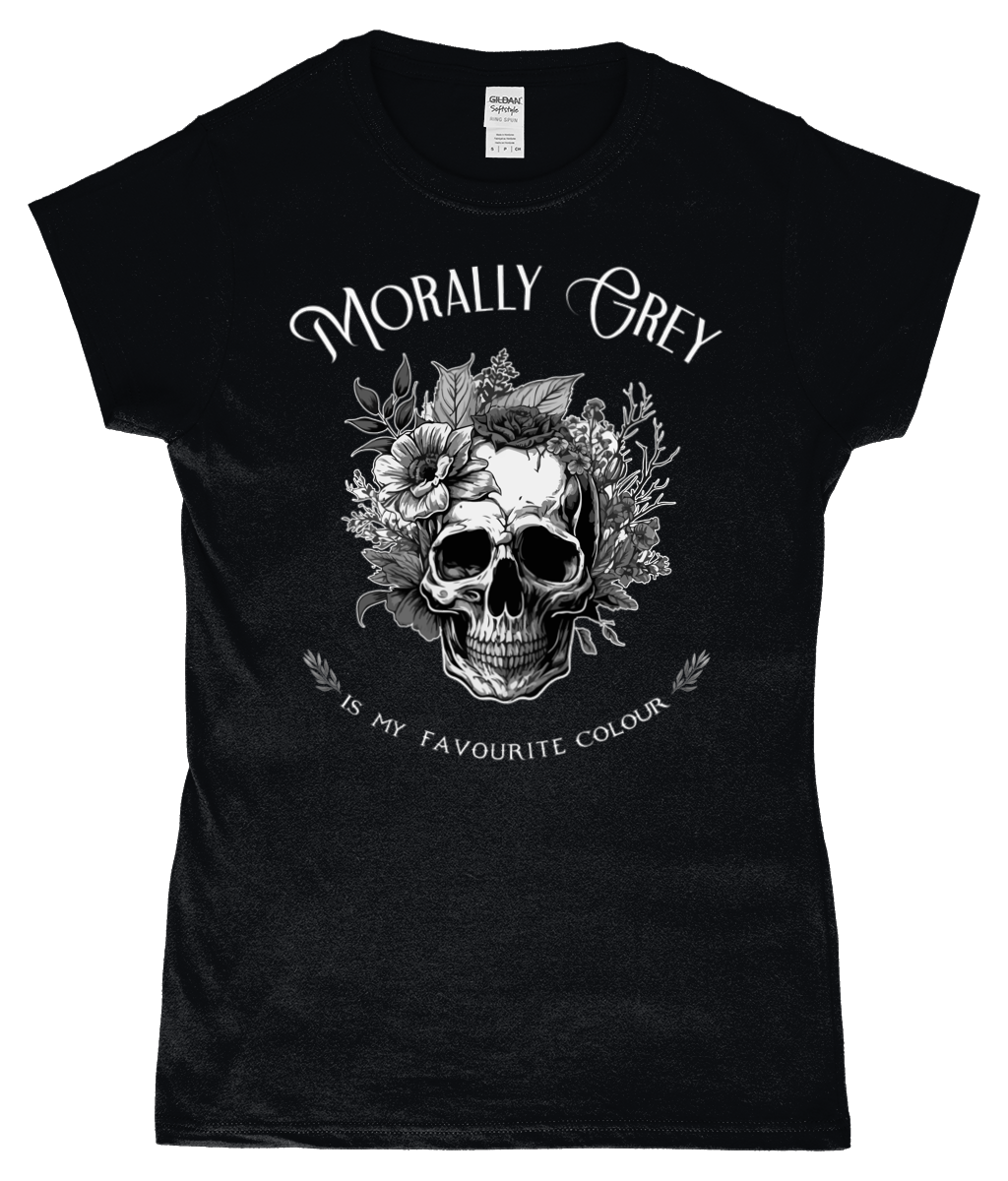 Morally Grey Ladies Fitted T-Shirt