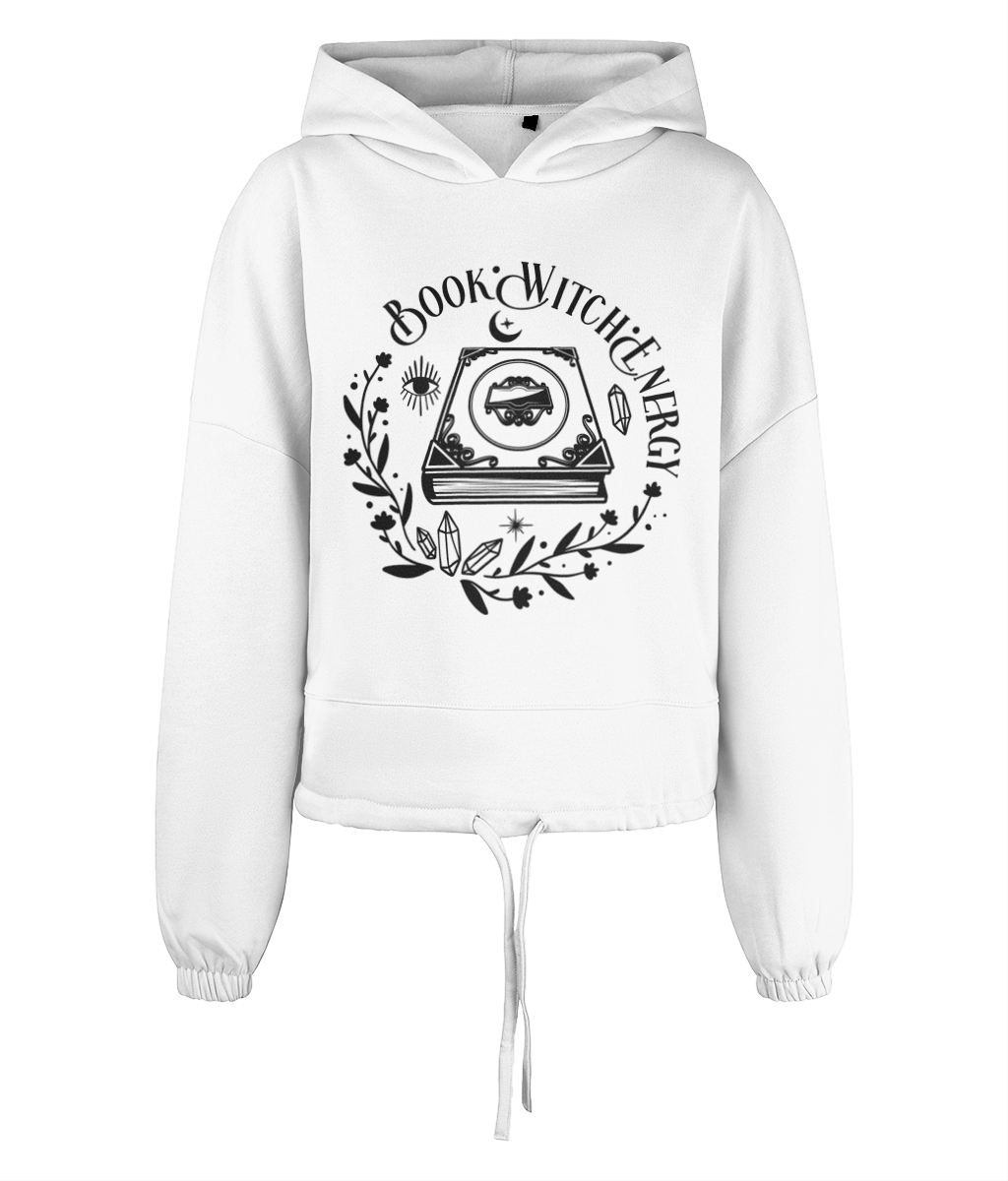 Book Witch Energy Women's Oversized Cropped Hoodie