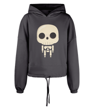 Load image into Gallery viewer, Cute Skelly Cropped Oversized Hoodie
