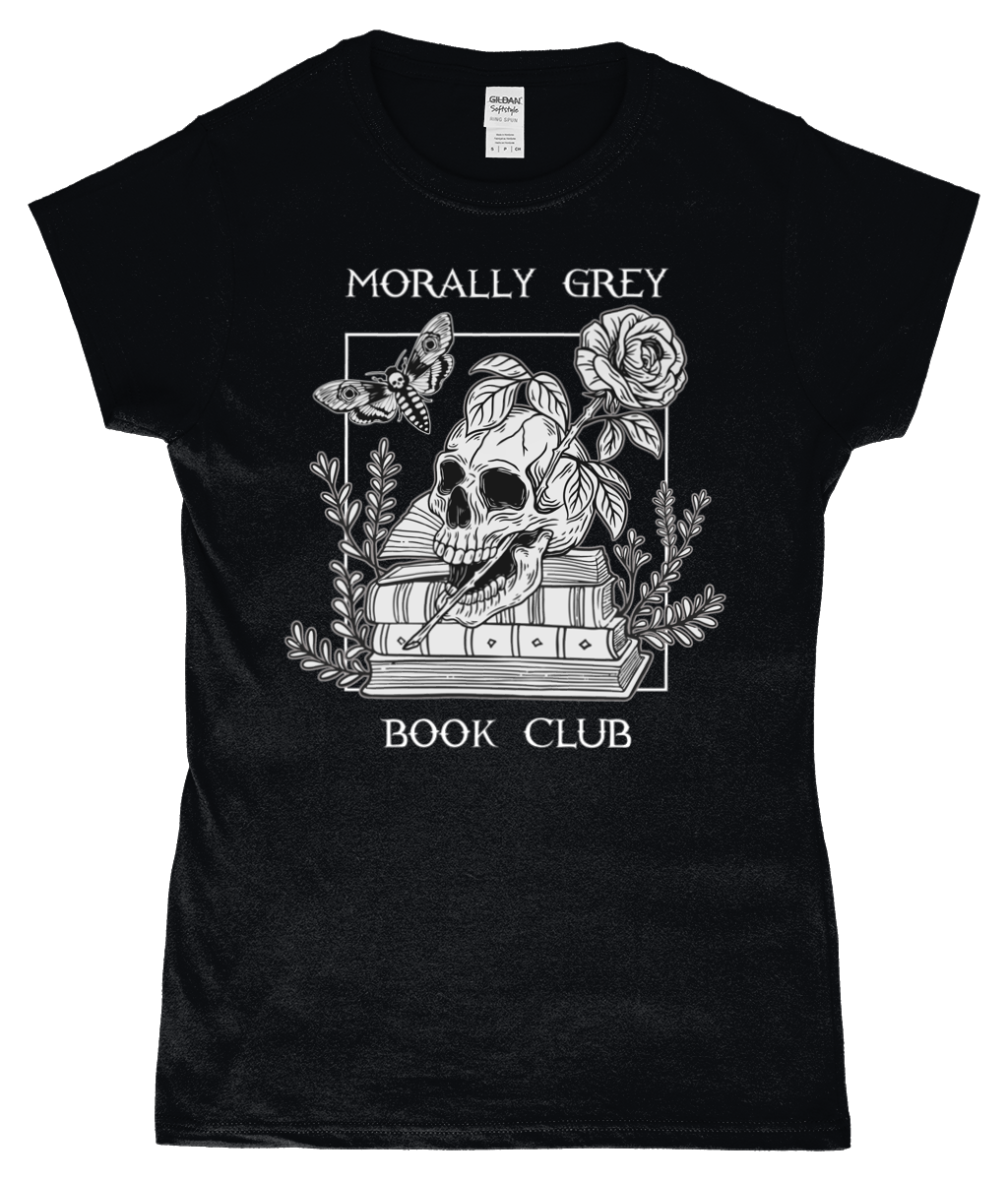 Morally Grey Book Club Ladies Fitted T-Shirt