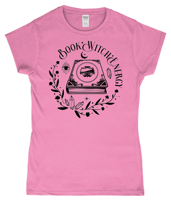 Book Witch Energy Ladies Fitted T-Shirt