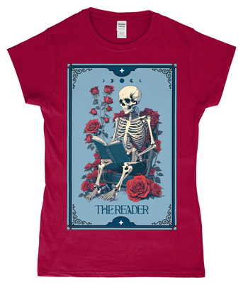 The Reader Tarot Style Ladies Fitted T-Shirt