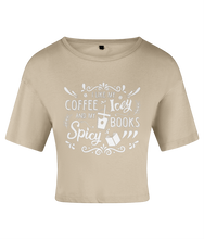 Load image into Gallery viewer, Coffee Icey &amp; Books Spicy Women&#39;s Crop Top
