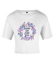 Load image into Gallery viewer, Books And Fairy Wine Women&#39;s Crop Top
