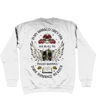 Load image into Gallery viewer, Morally Grey Trigger Warnings Unisex Fit Sweatshirt
