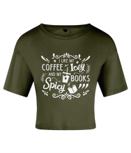 Load image into Gallery viewer, Coffee Icey &amp; Books Spicy Women&#39;s Crop Top
