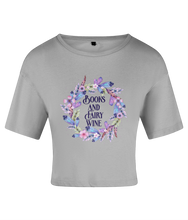 Load image into Gallery viewer, Books And Fairy Wine Women&#39;s Crop Top
