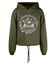 Load image into Gallery viewer, Book Witch Energy Women&#39;s Oversized Cropped Hoodie
