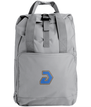 Load image into Gallery viewer, DeggyUK Embroidered Twin Handle Roll-Top Backpack
