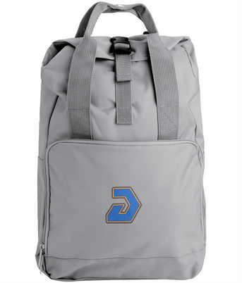 DeggyUK Embroidered Twin Handle Roll-Top Backpack