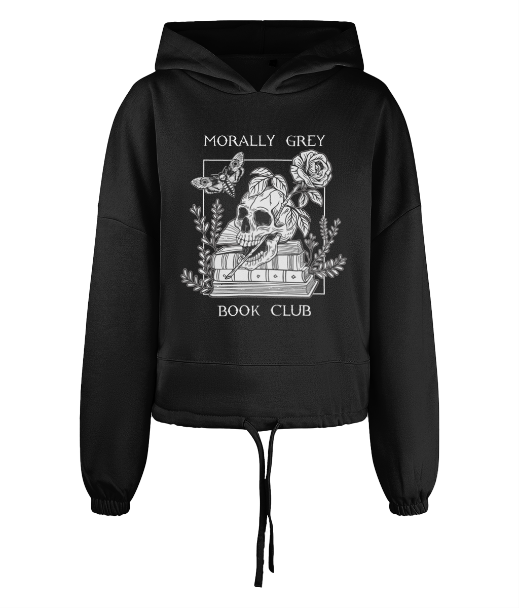 Morally Grey Book Club Women's Oversized Cropped Hoodie
