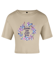 Load image into Gallery viewer, Books And Fairy Wine Women&#39;s Crop Top
