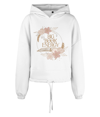 Big Book Energy Women's Oversized Cropped Hoodie